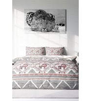 Çift Kişilik ( Lastikli Çarşaflı ) %100 Pamuk Saten Nevresim Takımı Vintage Elephant-2
