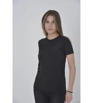 Gögüs Fileli Slim Fit T-shirt - Siyah