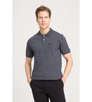 Erkek Regular Fit Polo T-shirt Siyah
