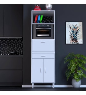 Modilayn VİYA 60x194,6x56 cm 1 çekmece 3 kapaklı Mutfağınıza Yepyeni Fırın ve Mikrodalga Dolabı