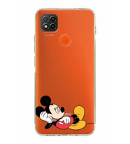 Xiaomi Redmi 10A  Kamera Korumalı Kapak Mickey Mouse Tasarımlı Şeffaf  Kılıf