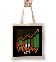 Is It Monday Yet Funny Stock Market Investing Bez Çanta Uzun Saplı