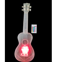 Gonzales XU21-1-LCL Şeffaf Soprano Ledli Ukulele Uzaktan Kumandalı RGB Aydınlatma, Şeffaf Gövde, Eşsiz Sahne Görünümü
