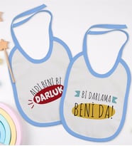 BK Kids Darlama Beni ve Darluk Tasarımlı 2’li Mavi Mama Önlüğü-1