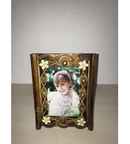 Ahşap Çiçek Kabartmalı Bambu Fotoğraf Çerçevesi 10x15