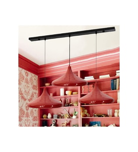Üçlü Kırmızı Sarkıt Lamba, Yemek Odası, Oturma Odası, Mutfak, Salon, Showroom