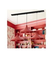 Üçlü Kırmızı Sarkıt Lamba, Yemek Odası, Oturma Odası, Mutfak, Salon, Showroom