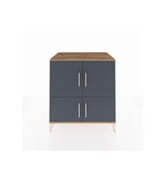 Kronos Şifonyer 3 Raflı 4 Kapaklı 88x59x96 Çam-Antrasit
