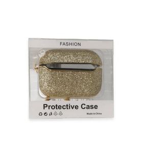 Apple Airpods Pro (1.nesil) Spell Simli Kılıf - Gold