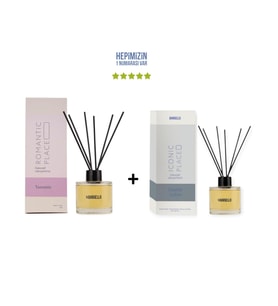 Yasemin Romantic Place + Sümbül Amber Iconic Place Dekoratif Ortam Kokusu 120 ml - Bambu Çubuklu (Standart)