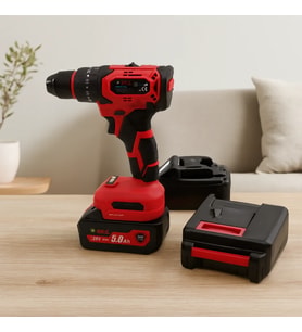 Northcity Kömürsüz şarjlı darbeli matkap seti - 6V 5.0Ah yedek bataryalı, 5 parçalı çantalı