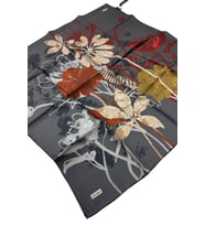 Levidor Twill İpek Eşarp LD1121 (BEYAZ-SOHO GRİ)