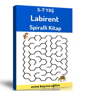 Okul Öncesi 5-7 YAŞ Labirent Bulmaca Kitabı (Spiralli)