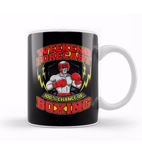 Awesome Weekend Forecast %100 Chance of Boxing Kupa Bardak Porselen