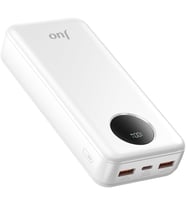 Juo 20000MAH 22.5W Dijital LED Ekranlı Taşınabilir Hızlı Şarj Cihazı Powerbank Beyaz Teşhir