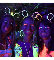 Glow Taç Fosforlu Taç Karışık Renk 12 Adet