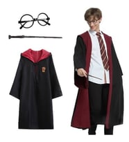 Periboia Harry Potter Gryffindor Kapşonlu Çocuk Kostüm Seti 9-10 Yaş (Standart)