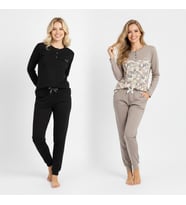 Kadın Pamuklu 2 Adet 2'li Pijama Takımı BB2215