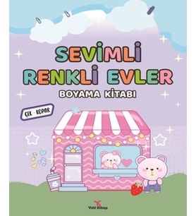 Sevimli Renkli Evler Boyama Kitabı