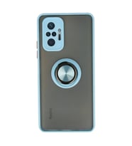 Xiaomi Redmi Note 10 Pro Kılıf Montreal Yüzüklü Silikon Kapak - Buz Mavi