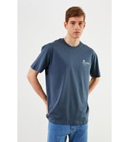 Leo Erkek Oversize Tshirt %100 Pamuk Bisiklet Yaka Baskı Detaylı Basic Tişört MTLCE78