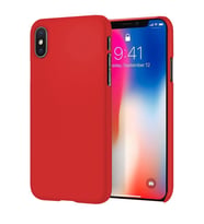 Apple iPhone X İnce Mat Silikon Kılıf Kırmızı