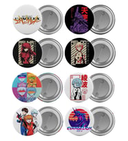 Neon Genesis Evangelion Çanta Rozeti Seti 8 Adet En Büyük Boy 5.8cm İğneli Broş
