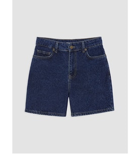 LCW Petite Lacivert Regular Fit Kadın Jean Şort