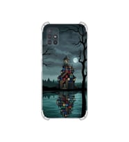 PrintiFy Samsung Galaxy A51 ile Uyumlu Simya Serisi Gölge Ve Cam Tasarımlı Uv Baskılı Köşe Korumalı Antişok Kılıf