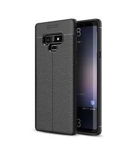 Samsung Galaxy Note 9 Kılıf Esnek Pu-Deri Leather-Pu Serisi Protected Case (Siyah)