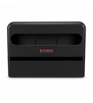 Mulpex Yarım Katlı Klozet Kapak Örtüsü Dispenseri Siyah ABS Plastik Kilitli 40x28x4,5 cm
