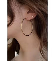 Kadın 316 L Çelik 5 cm Halka Küpe