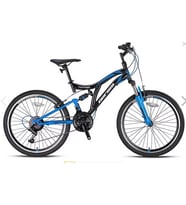 Geroni HUNTER - 26" MTB - 21 VİTES - V.B. - SİYAH-MAVİ/BEYAZ