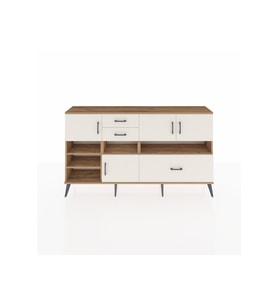 Arges Konsol 7 Raflı 3 Çekmeceli 4 Kapaklı 176x30x99 Çam-Aytaşı