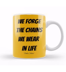Charles Dickens Quotes Gift   Vintage Retro Rainbow Style Kupa Bardak Porselen