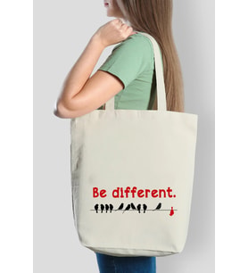 Kanvas Be Differant Tasarımlı Bez Çanta