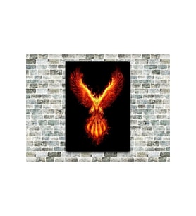 Anka Kuşu Phoenix Ahşap Tablo Büyük Boy