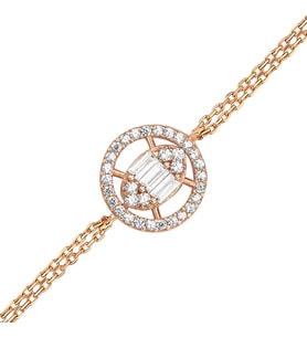 Rose Gümüş Oval Bagetli Bileklik