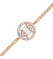 Rose Gümüş Oval Bagetli Bileklik
