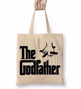 The Godfather İllüstrasyon Bez Çanta Uzun Saplı
