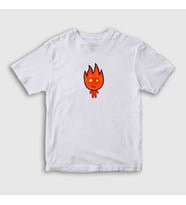 Presmono Unisex Çocuk Beyaz Ateş Ve Su Oyun Fireboy Sevgili T-Shirt 457529tt (Beyaz)