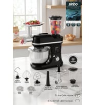 Sinbo SMX-2772 Çok Amaçlı 3ın1 Mutfak Şefi Hamur Yoğurma Kıyma Makinesi Sürahi Blender 1200w