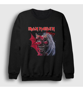 Presmono Unisex Siyah Purgatory Metal Iron Maiden Sweatshirt 513527tt