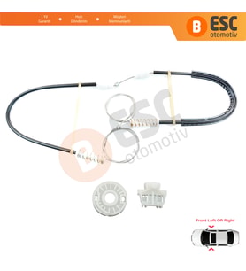 Renault Clio MK2 BB/CB 1998-2012 4/5 Kapı 7700842240 İçin Ön Sağ veya Sol Kapı Cam Kriko Tamir Seti