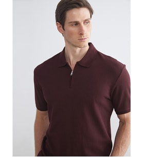 LCW Vision Bordo Polo Yaka Erkek Tişört