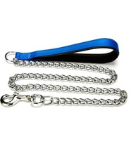 Doggie Konforlu Dokumadan El Yapımı Zincirli Köpek Gezdirme Kayışı 3,5x110cm - Royal Blue