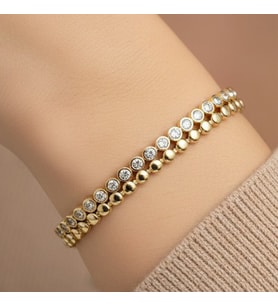 XUPİNG JEWELRY İKİLİ TAŞLI SU YOLU BİLEKLİK