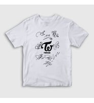 Presmono Unisex Çocuk Beyaz Signs K-Pop Twice T-Shirt 281690tt (Beyaz)