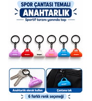 CKSpor Mini Spor Çantası Temalı Anahtarlık Fitness Tasarımlı Çanta Aksesuarı Charm A-37