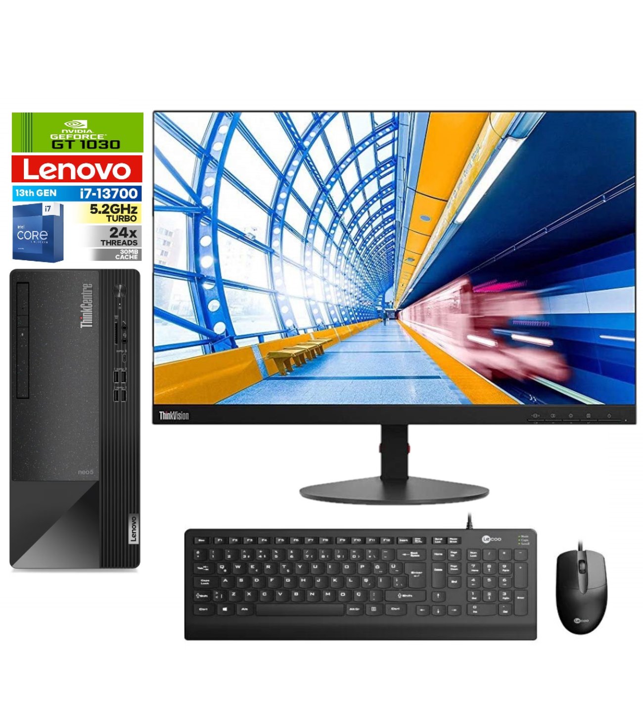 Lenovo Thinkcentre Neo 50T Gen4 Intel I7 13700 16GB 1tb SSD 4GB